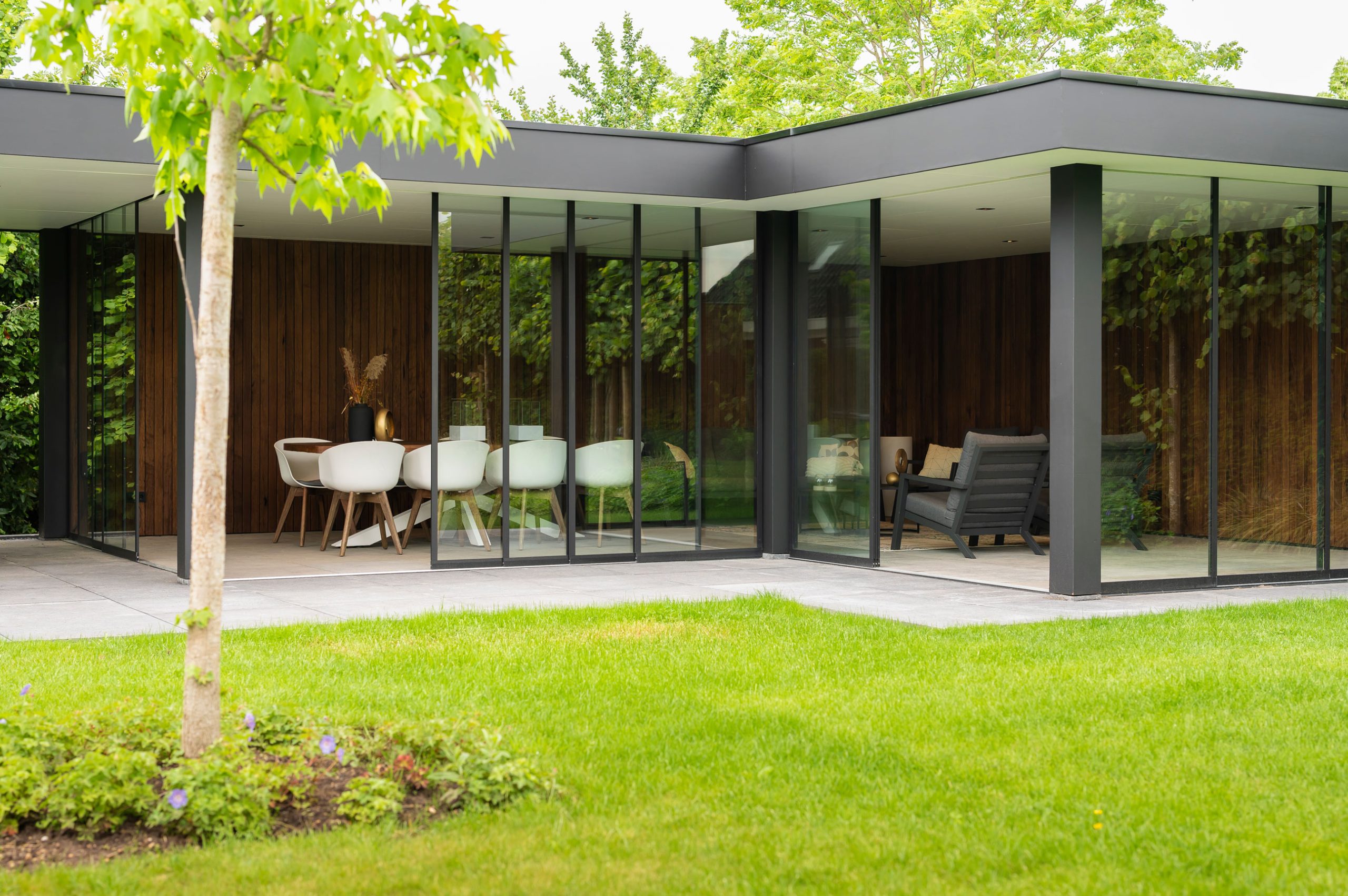 L-vormig tuinhuis / L-vormige tuinkamer Apeldoorn | Stantico