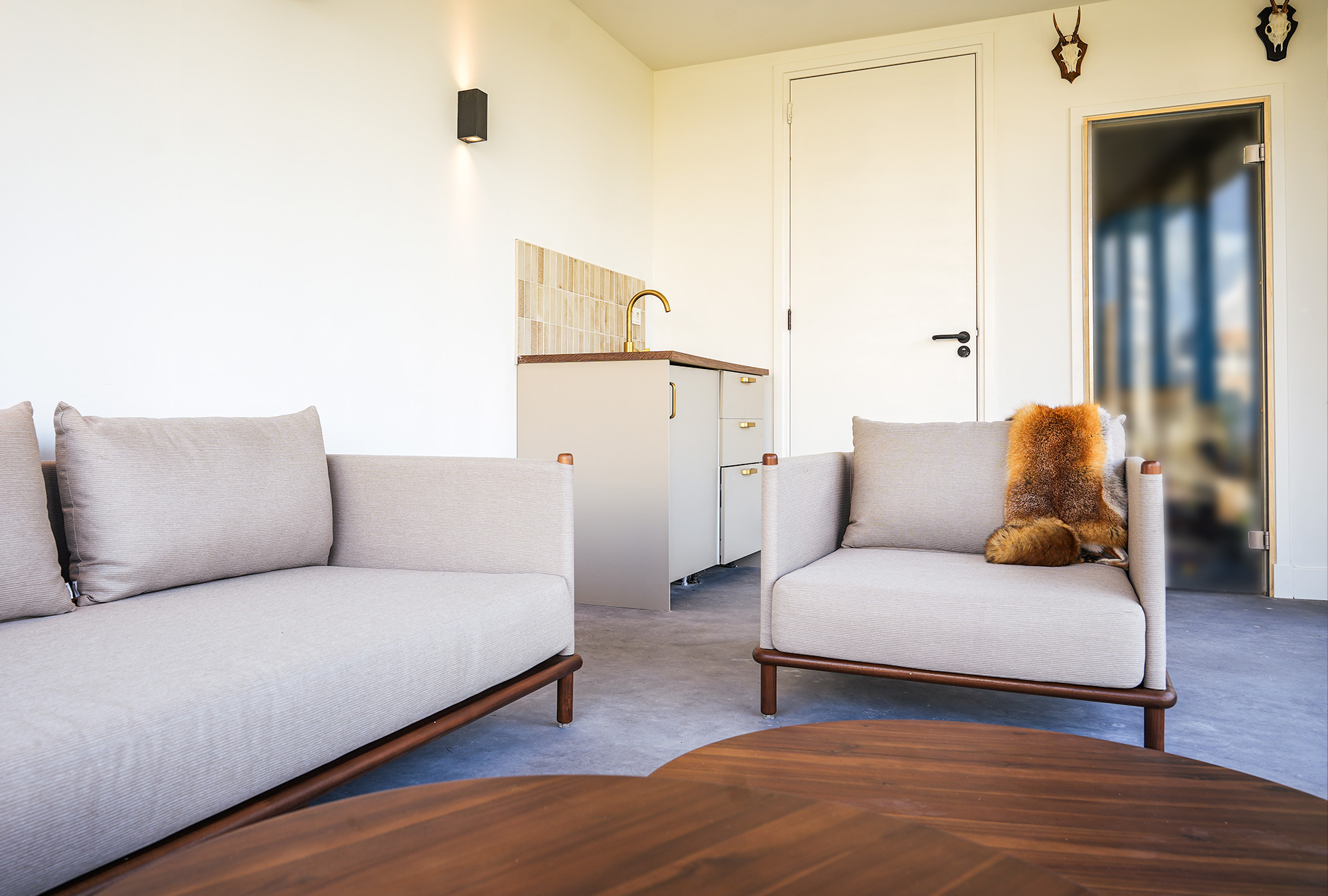 Tuinkamer met glazen vouwwand in Weesp